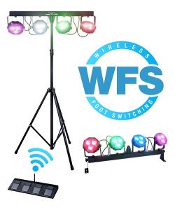 KAM Power Party Bar WFS LED Flood Lighting Band DJ Stand & Wireless FootSwitch