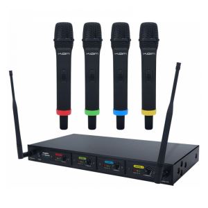 KAM KWM Quartet Quad 4 way radio mic system wireless UHF microphones KWMQ